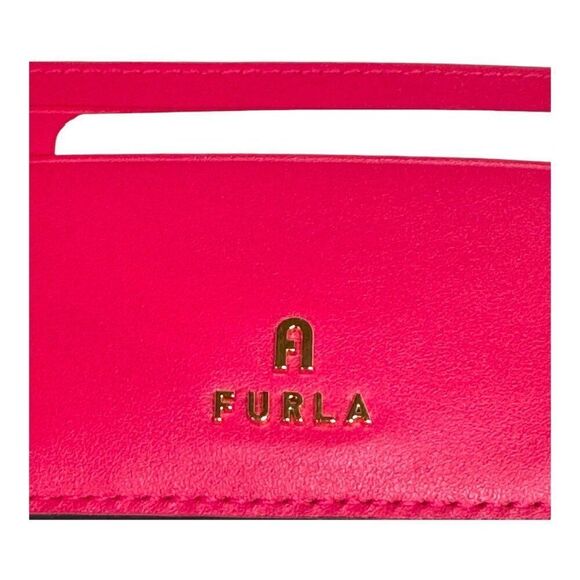 Furla Hot Pink Leather Card Holder Wallet Case With Dust Bag Box Gift Set New - Picture 3 of 8